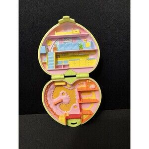 Vintage 1989 Bluebird Polly Pocket Polly Pony Club Green Heart Compact ONLY VTG